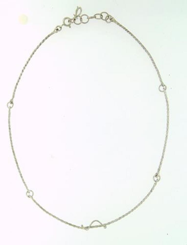 Collana semirigida in argento filo ritorto